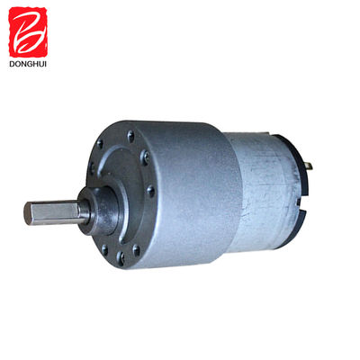 50 RPM Brush DC Gear Motor 37mm Carbon Brush DC Gearbox Motor 3V - 24V Untuk Robot