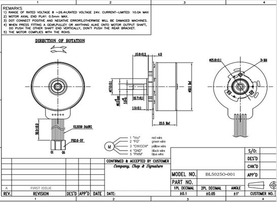 12V 24V Mini High Torque BLDC Motor Pistol pijat Motor tanpa sikat