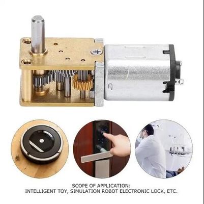 6V - 12V Sikat DC Gear Motor Horisontal Cacing Short Shaft DC Micro Metal Gear Motor