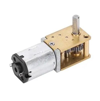 3V - 6V Horisontal Sudut Kanan DC Worm Gear Motor Short Shaft Kecepatan rendah Torsi tinggi