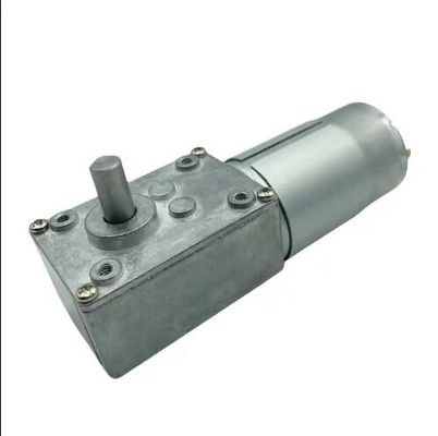 Torsi Tinggi Micro DC Worm Gear Motor Sikat Poros Kosong 12V DC Electric Gear Motor