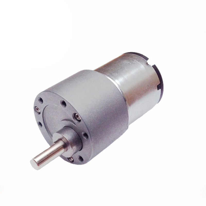 50 RPM Brush DC Gear Motor 37mm Carbon Brush DC Gearbox Motor 3V - 24V Untuk Robot
