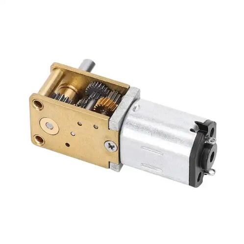 3V - 6V Horisontal Sudut Kanan DC Worm Gear Motor Short Shaft Kecepatan rendah Torsi tinggi